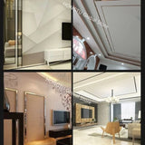 elvesmall 10M Gold Wall Sticker Strip Stainless Steel Flat Self Adhesive Sticker Living Room Decoration Mirrors for Home Wall Edge Strip