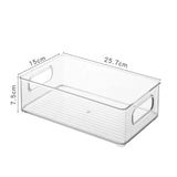 elvesmall Transparent ABS Storage Boxes Cosmetics Storage Basket Odorless Student Stationery Office Desktop Finishing Storage Box Organize