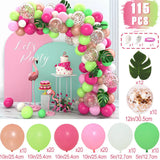 elvesmall Tropical Hawaiian Balloon Garland Arch Kit Ballon Baby Shower Balloon Birthday Summer Hawaii Flamingo Party Decor Wedding Party