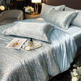 elvesmall Fashion Duvet Cover Set Luxury Bedding Sets Soft Comforter Quilt Cover Fitted Bed Sheet Pillowcase Queen King Size Bed Linen