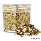 elvesmall  Gold Leaf Schabin Flakes Gold Cake Decoration Gold Leaf Flakes DIY Chocolates Decor For Happy Birthday Party Baking Supplies
