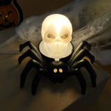 elvesmall Halloween Decorations LED Candle Light Plastic Spider Skull Lamp for Home Bar Haunted House Halloween Party Decor Horror Props