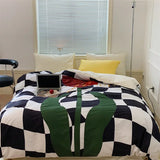 elvesmall Ins Large Flowers Print Pure Cotton Satin Bedding Set Full Size Single Double Comforter Bedding Sets Duvet Cover Set 100% Cotton