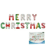 elvesmall Christmas 16 Inch Letter Aluminum Foil Balloons, Merry Christmas Decoration and Decoration Balloons