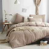 elvesmall American Size Furball Tassel Duvet Cover Set Luxury King Queen Size Bedding Set Twin Full Quilt Covers Juego De Ropa De Cama