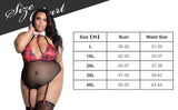 elvesmall  Womens Plus Size Schoolgirl Lingerie Sexy Students  Roleplay Uniform Plaid Sheer Halter Teddy Tie Mini Skirt Club Costume Set