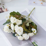 elvesmall  Artificial Flower for Home Decoration Rose Flower Bedroom Table Decoration Artificial Flowers Fake Plants Wedding Decor Gifts
