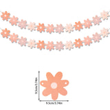 elvesmall Daisy Banner Boho Daisy Flower Paper Garlands Hanging Hippie Party Banners Two Groovy Birthday Baby Shower 60s 70s Party Decor