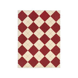 elvesmall  American Vintage Bedroom Bedside Thickened Carpet Fashion Checkerboard Living Room Decoration Carpets Simple Study Cloakroom Rug