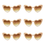 elvesmall Heart Shaped Sunglasses for Women Retro Cat Eye Sunglasses Wedding Engagement Decoration Shopping Traveling Party Accessories