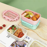 elvesmall  -  Wheat Straw Lunch Box Healthy BPA Free Bento Boxes Microwave Dinnerware Food Storage Container Soup Cup Lunch Box for Kids