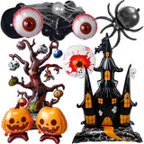 elvesmall Halloween Balloons Inflatable Ghost Tree Pumpkin Terror Blood Eyes Skeleton men Spider Halloween Foil Balloons Party Decorations