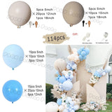 elvesmall Macaron Blue Balloon Garland Arch Kit Birthday Wedding Party White Grey Latex Gender Reveal Baby Shower Decoration Balloons