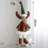 elvesmall Christmas Decoration Fabric Doll Small Figurine Pendant Plush Elk Santa Claus Snowman Christmas Tree Decorations