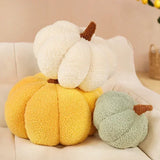 elvesmall  Lamb Fleece Pumpkin Throw Pillows Cute Colorful Pumpkin Plush Toys Home Decor Throw Pillow Living Room Bedroom Decorative Ins