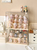elvesmall  Blind Box Storage Display Stand Acrylic Transparent Lego Hand-made Decoration Display Cabinet for POPMart Dust-proof Display Box