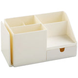 elvesmall ABS Desk Office Organizer Storage Holder Desktop Pencil Pen Sundries Badge Box Stationery Office School Supplies