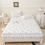elvesmall Summer Cooling Mattress Cover Couple Cool Sleeping Mat Korean Lace Latex Cold Feeling Sheet Double Folding Bed Protection Pad