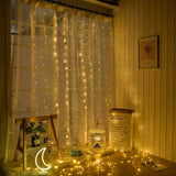 elvesmall  Christmas Lights Curtain Garland Merry Christmas Decorations For Home Christmas Ornaments Xmas Gifts Navidad New Year Decor