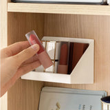 elvesmall Wall Mounted Storage Boxes Bathroom Organizer Case Oblique Opening for Cotton Swab Band-aid Makeup Adhesive Jewelry Holder Box