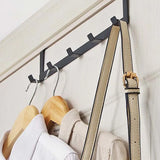 elvesmall Over The Door 5 Hooks Home Bathroom Organizer Rack Clothes Coat Hat Towel Hanger Housekeeping Organizers Storage Hooks Holder