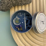 elvesmall 8OZ Crystal Candle Wholesale Tin Can Vanilla Scented Candles In Jars Real Herbs Crystal Candles Home Decoration Lily Rose
