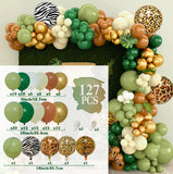 elvesmall Jungle Green Balloons Garland Arch Kit Jungle Safari Birthday Party Decor Kid Wedding Birthday Party Supplies Baby Shower Baloon