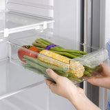 elvesmall Fridge Organizer Fruit Egg Refrigerator Storage Rack Under-shelf Refrigerator Drawer Box Fresh keeping Kitchen Organizer