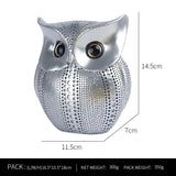 elvesmall Creative Resin Owl Ornaments Living Room Office Table Decorative Handicrafts Home Desktop Decoration Accessories, Friend Gifts