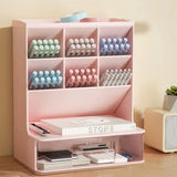 elvesmall Pink Pen Holder Pencil Holders Drawer Home Pink Office Desk Setup Organizer Storage Accessories Gadgets School Supplies
