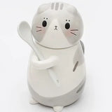 elvesmall  -  1pc Cute Cat Ceramics Coffee Mug with Spoon Novelty Gift Drinkware Milk Tea Couple Cup Kitchenware Birthday Gift Home Decoration