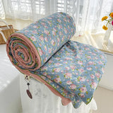 elvesmall Washed Double Gauze Spring Summer Quilt Queen Grade A Lightweight Comforter Soya Fibre Filling Soft Breathable Summer Blanket