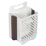 elvesmall Bathroom Folding Dirty Clothes Storage Basket Wall Mounted Hanging Portable Punch-Free Clothes Bucket Organizer Laundry Basket