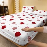 elvesmall Four Seasons Men and Women Simple Fashion Love Print Sanded Bedspread Home Bedroom Hotel