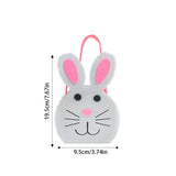 elvesmall  Easter Bunny Ear Gift Bag Felt Egg Carrot Chick Treat Basket Candy Cookie Bag for Kids Favors Easter Party Decoration Supplies