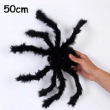 elvesmall  30cm/125cm/150cm/200cm 1PC Halloween Hanging Decoration Horror Giant Spider House Haunted Outdoor Yard Halloween Plush Spider