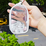 elvesmall Jewelry Organizer Transparent Storage Box Pouch Mystery Box Keychain Bag Storage Case Thicken Wallet Cute Doll Bag Organization