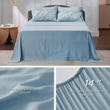 elvesmall Duvet cover set of 7 pieces, pinched light blue Cali king-size bedding set with comfort set, bed linen