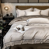 elvesmall Egyptian Cotton Bedding Set Embroidery Duvet Cover Set Quilt Cover Fitted/Flat Sheet Pillowcase Luxury Home Textiles Bedspreads