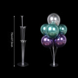 elvesmall 1pcs 7 Tubes Balloon Holder Balloons Stand Column Confetti Balloon Kids Birthday Party Baby Shower Wedding Decoration Supplies