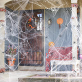 elvesmall Halloween Decoration Party Accessories Decorations for Events Scream Festa Spider Web Black Outdoor Props Haunted House Spider