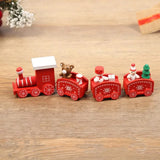 elvesmall  Plastic Train/New Wooden Christmas Ornament Merry Christmas Decoration For Home Xmas Gifts Noel Natal Navidad New Year