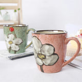 elvesmall  -  Korean Style Retro Hand-painted Creative Mug Personalized Simple Ceramic Coffee Cup Household Large Capacity Juice Drink Milk Cu
