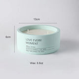 elvesmall Cement Cup Candle Large Scented Candle Matte Glass Nordic Home Decoration Luxury Wedding Living Room Industrial