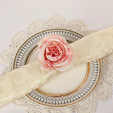 elvesmall  1pc Flower Napkin Rings for Wedding Table Decoration Pearl Rose Flower Napkin Ring Festival Party Home Decoration Ornaments