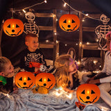 elvesmall 5Pcs Halloween LED Glowing Balloons Horror Ghost Pumpkin Latex Ballon Halloween Party Decorations for Home Indoor Outdoor Kids