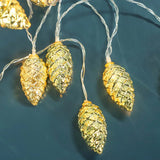 elvesmall 1.5M 10Led Pine Cone Fairy Lights Christmas Decoration 2024 Xmas Tree Decor Light String Ornaments New Year Garland Noel Navidad