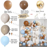 elvesmall Double Apricot Nude Balloon Garland Arch Kit Macaron Blue Kids Birthday Party Decor Latex Baby Shower Wedding Ballons Decoration