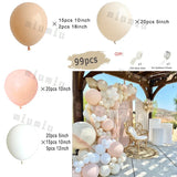 elvesmall Sand White Wedding Decor Balloon Garland Arch Kit Happy Birthday Party Metal Gold Silver Latex Baby Shower Decoration Balloons