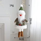 elvesmall Christmas Decoration Fabric Doll Small Figurine Pendant Plush Elk Santa Claus Snowman Christmas Tree Decorations